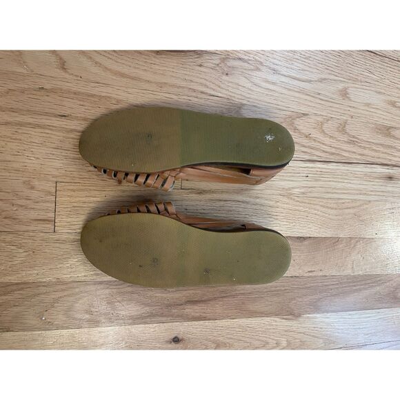 Nisolo Almond Huarache Leather Sandals Flats Size 7 - Picture 3 of 4